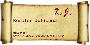 Kessler Julianna névjegykártya